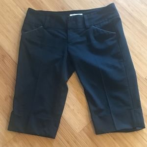 Alice and Olivia Black Pleated Shorts